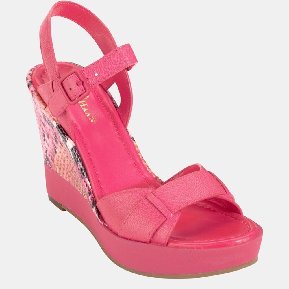Cole Haan Paley Wedge Sandal Pink NEW IN BOX